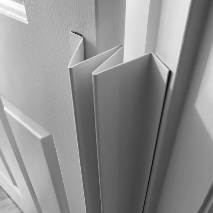 Fingersafe-HOME Finger Guards for Residential Door Hinges - Push Side 3 Finger Pinch Protector Guards for Residential Door Hinges | Child Safety Shield Instal