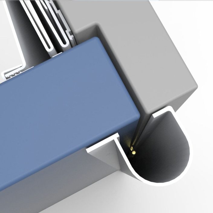 MK1-B Fingersafe Finger Guards for Commercial Door Hinges (Pull Side Only) 3 MK1B Pull Side Only Top View